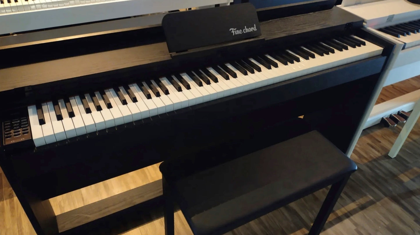 Finechord FLP-001 Digital Piano — Grand Piano Feel, Compact Design, Available in Black & White
