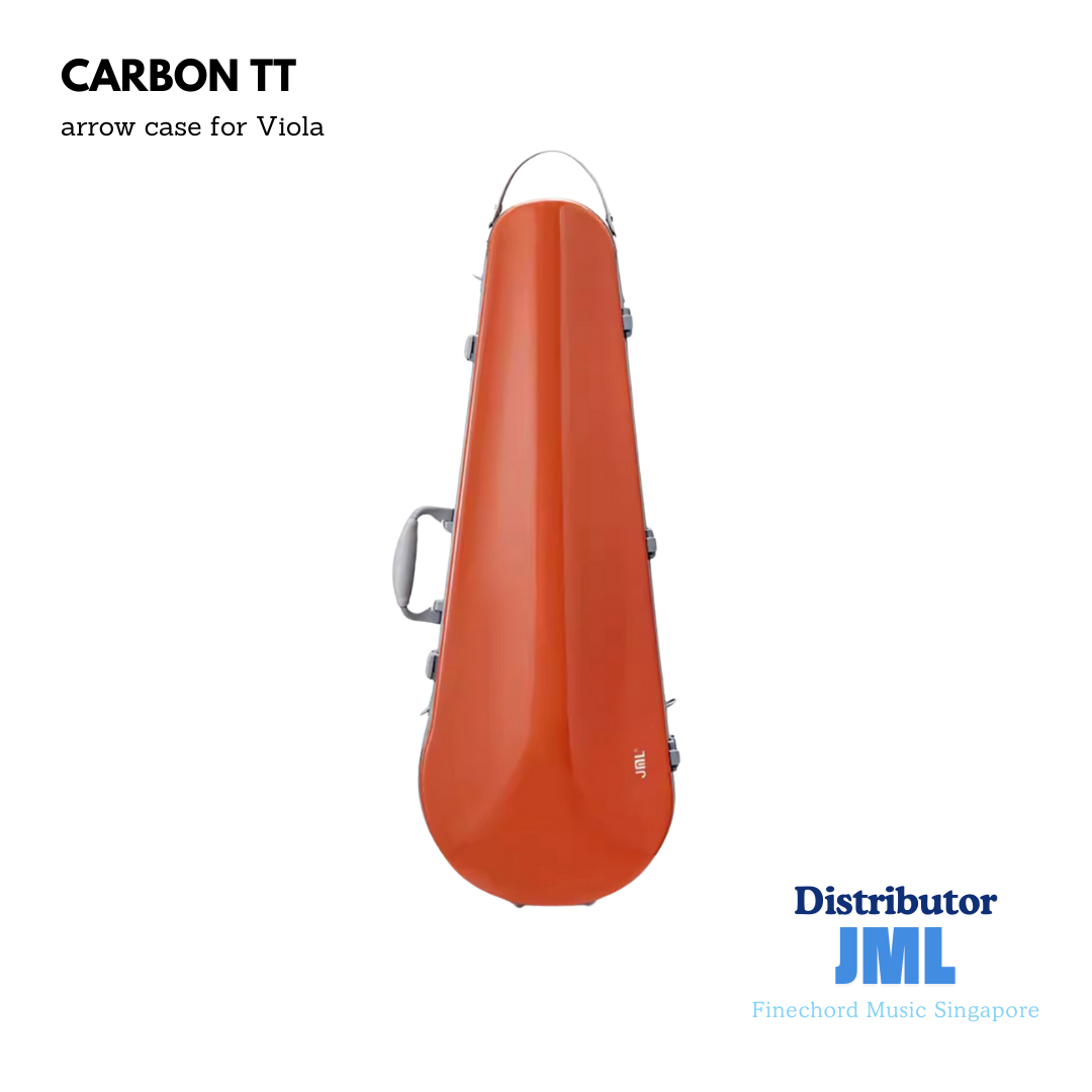 JML Carbon Fibre Adjustable 1.7 Arrow Viola Case Flora Orange 15-16.5"