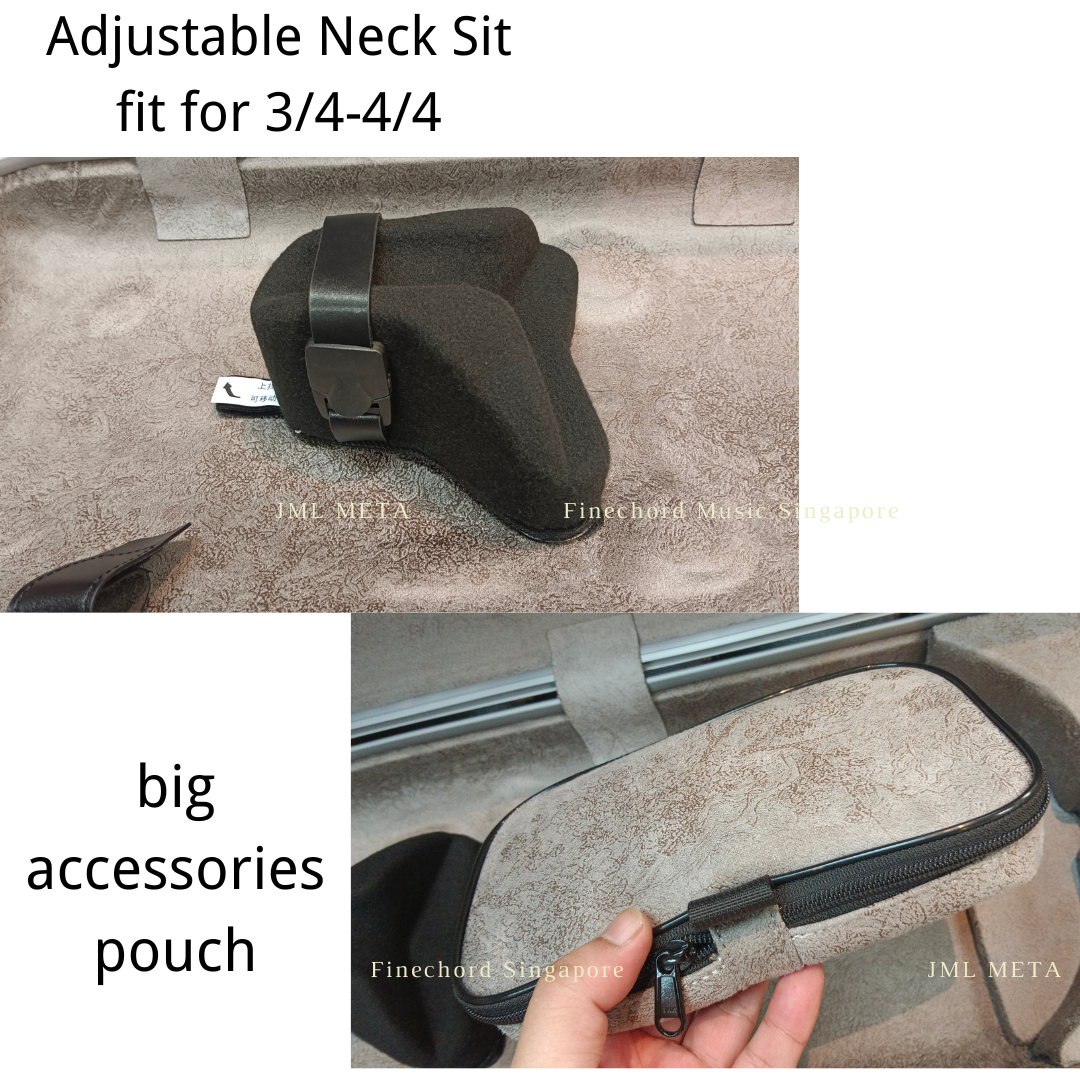 JML META Series (metallic surface) 1.7-2.1kg violin shaped and oblong case