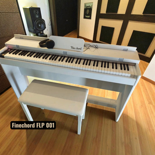 Finechord FLP-001 Digital Piano — Grand Piano Feel, Compact Design, Available in Black & White