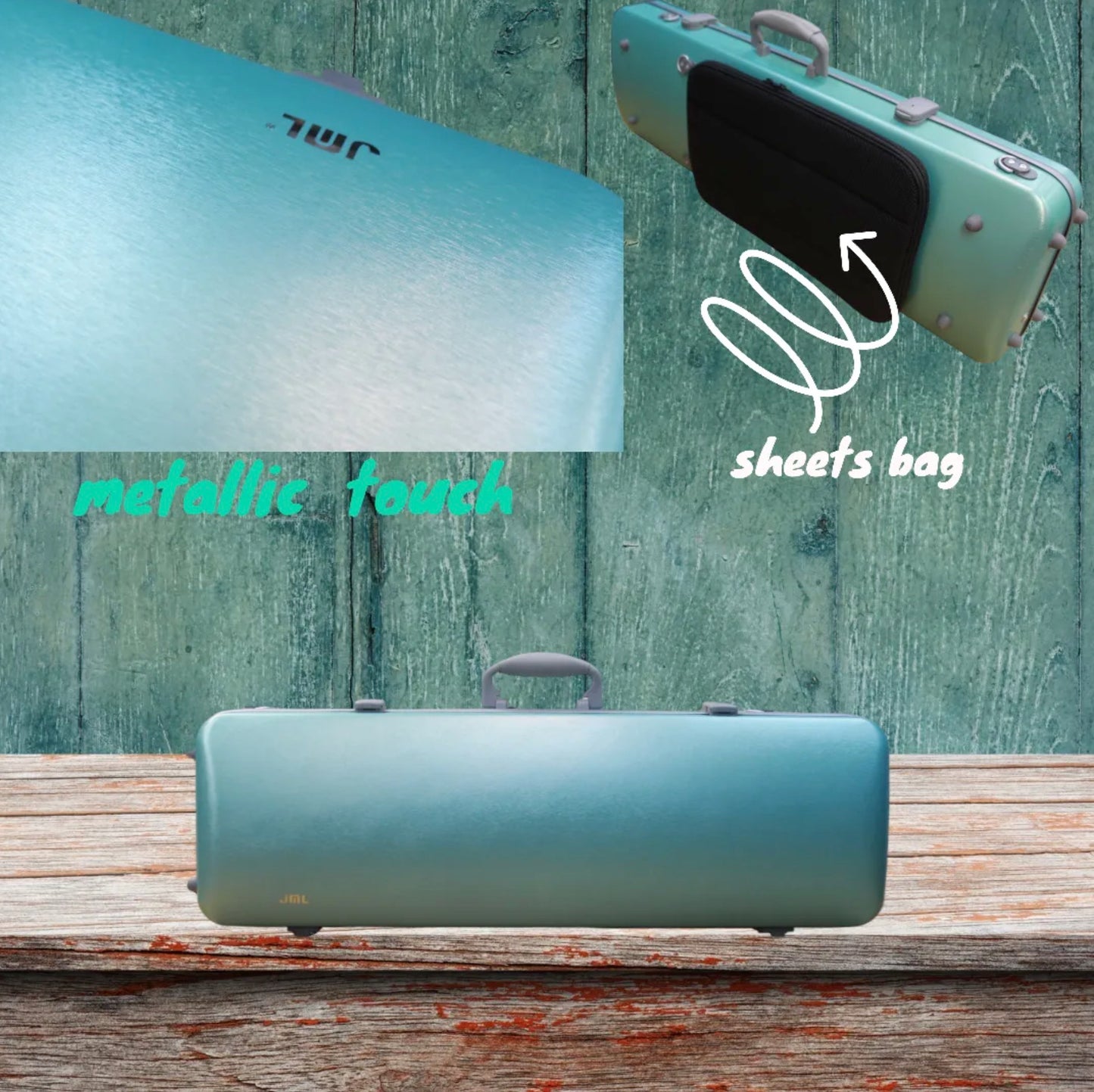 JML META Series (metallic surface) 1.7-2.1kg violin shaped and oblong case