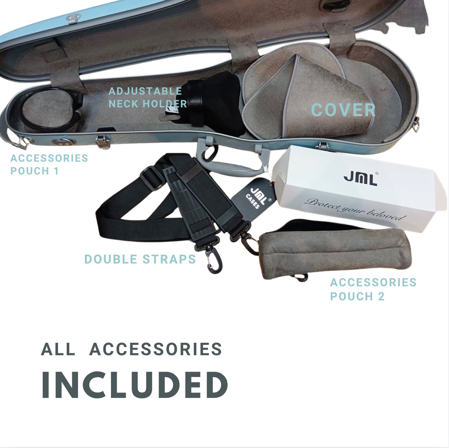 JML 1.5kg  PC2 Shaped violin case