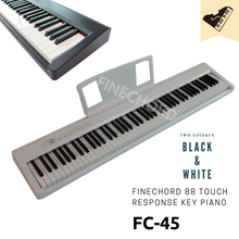 Load image into Gallery viewer, Finechord 88 Keys Touch Response Piano Keyboard FP-45
